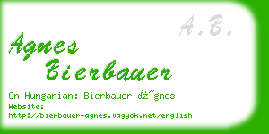 agnes bierbauer business card
